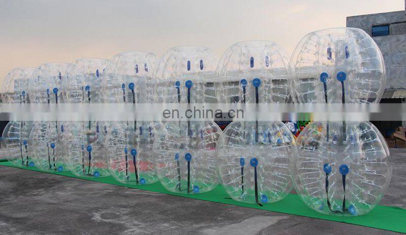 Factory price CE TPU/PVC jugar bumper ball bubble football,bounce ball
