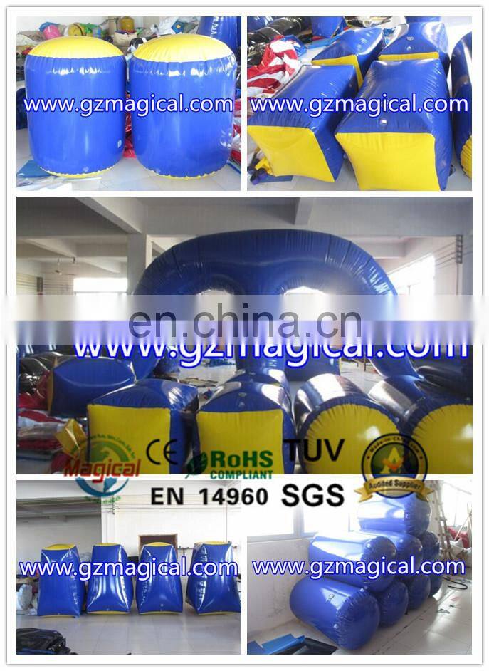 commercial air arena inflatable paintball bunkers field