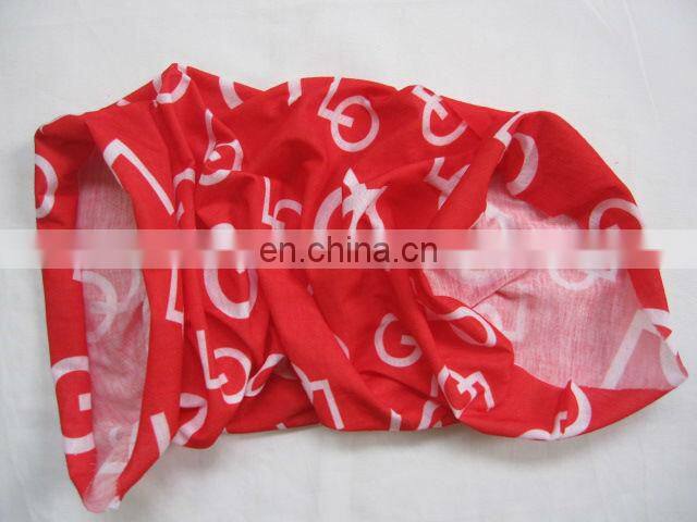 Promotional colorful seamless bandana 100% microfiber multifunctional bandana magic scarf