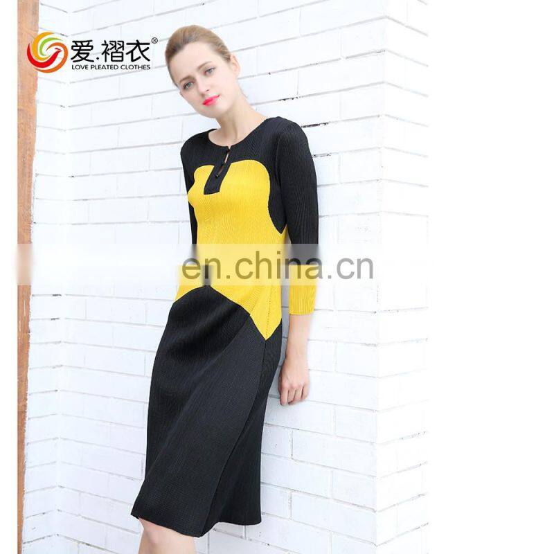 Dongguan clothes factory women wear pure color casual outdoor dresses