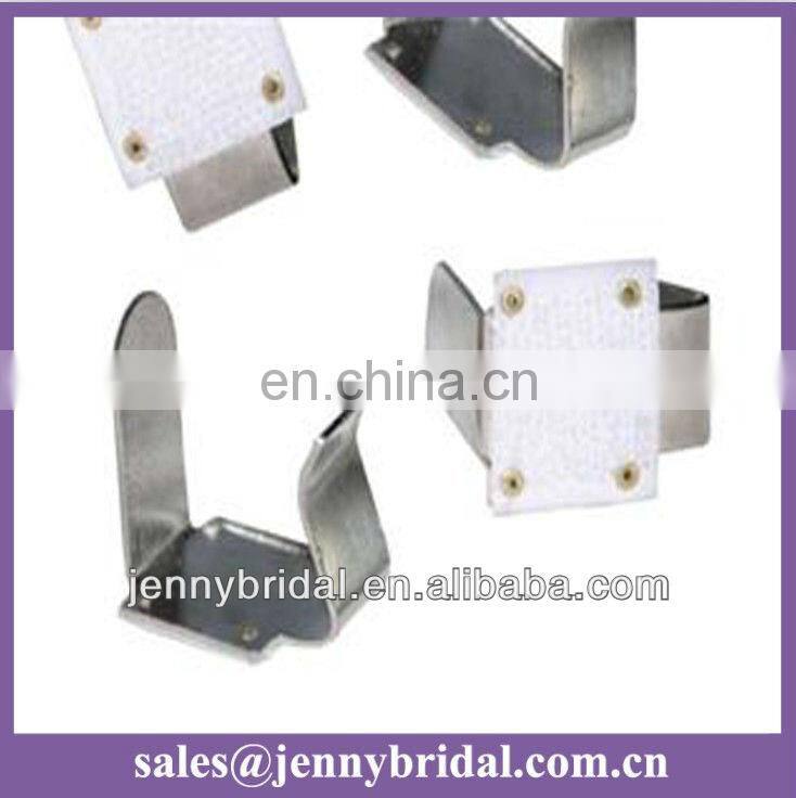 WR001A wedding table skirt decoration, mesh silver diamond ribbon wrap