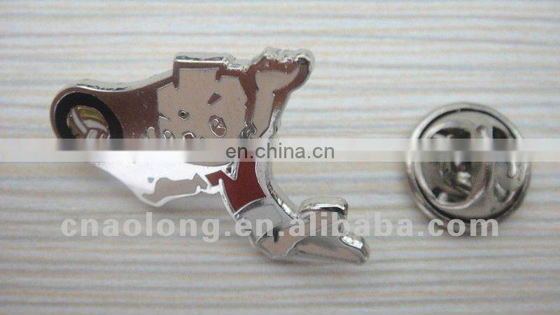 customized die cut zinc alloy label pin badges,metal magnetic button badges with own logo