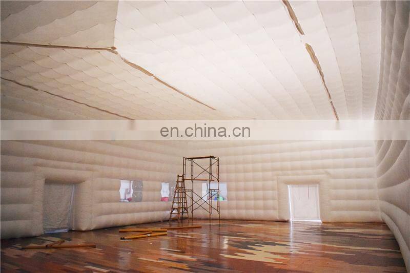 Outdoor Huge White Square inflatable Movable Building with lights for parties and events