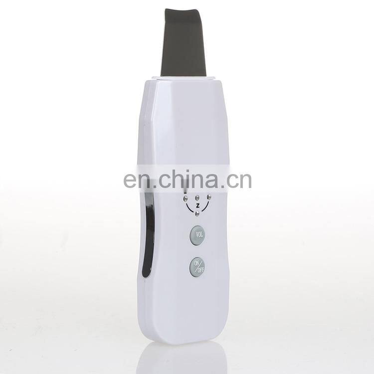 2018 deep clean facial skin scraper electric ultrasonic skin scrubber for beauty whitening facial machine