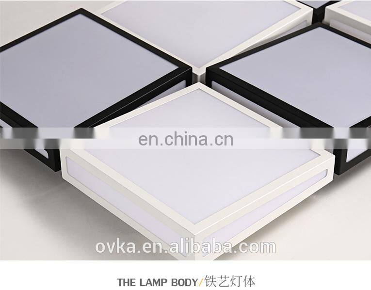 Creative LED ceiling lamp simple square living room lamp
