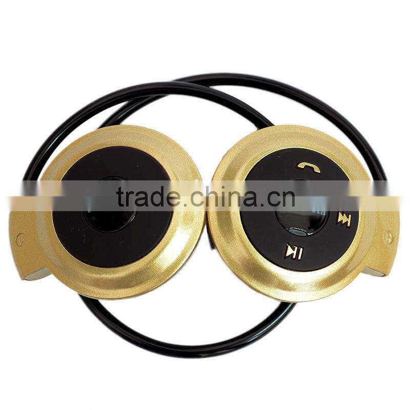 Protable Golden Sports Bluetooth Stereo Earphones
