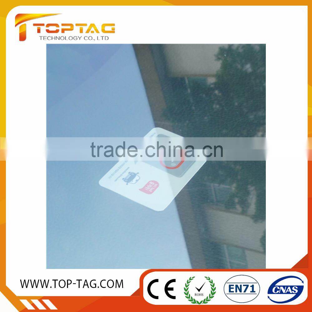 High quality UHF RFID Windshield Sticker Tag car tag
