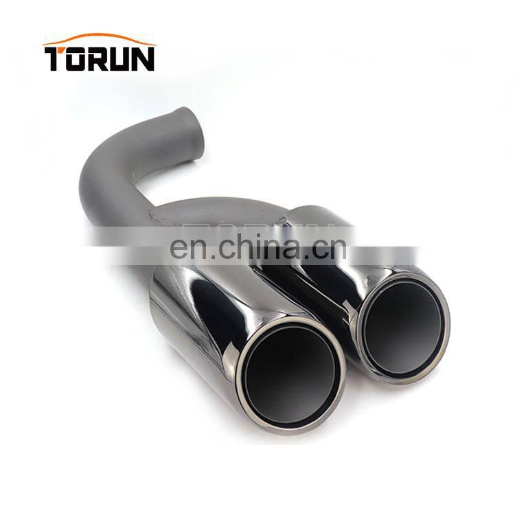 New style Universal carbon auto angle cut exhaust tip for porsche 10-14 Cayenne 958 Round Chroming Black