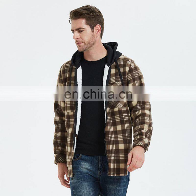 Christmas autumn and winter men's plus velvet thick warm jacket inch shirt men's trend student plaid shirt lamb velvet jacket