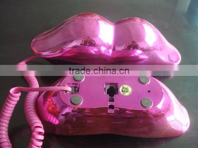 Cartoon telephone in lovely lip shape telephone