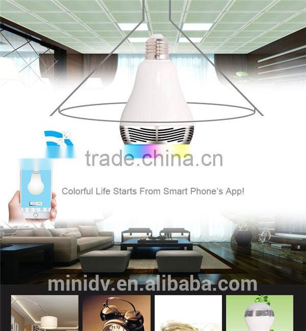 Perfect Combination Bluetooth 4.0+EDR Bluetooth LED Bulb Color-changing Plus Bluetooth Speaker Music-playing Via Smartphone APP