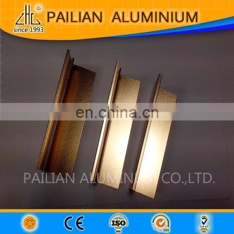 Elegant aluminium furniture edge,titanium gold anodize aluminum profile,golden anodized profiles aluminum aquarium