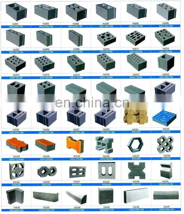 Auto press manual concrete interlocking block brick making maker machine for sale
