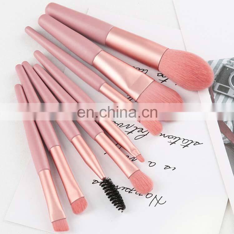 2022 Amazon Wholesale Travel 8Pcs Mini Professional Makeup Brush With PU Bag