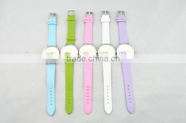 Double heart shaped sweet design quarts watch for couples gift watches