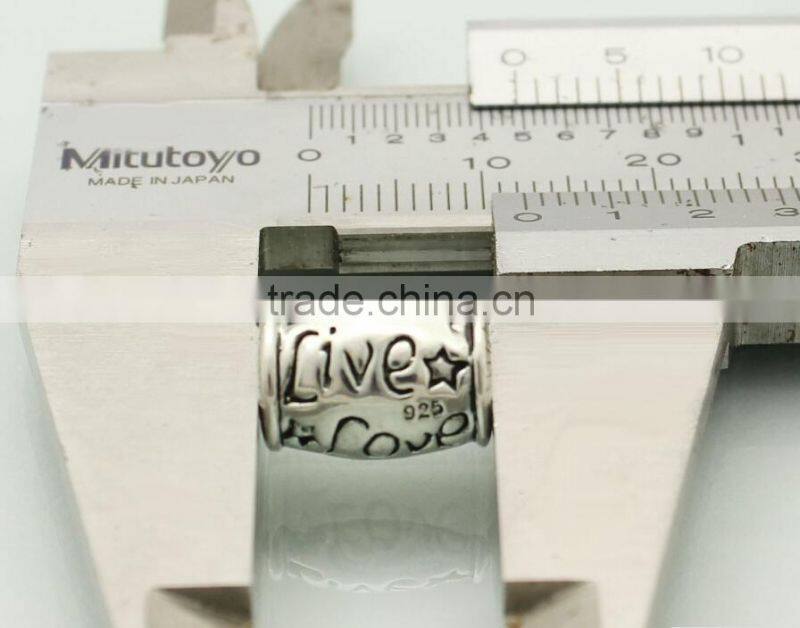 Mother's Day 925 sterling silver live love laugh star bead charms for European bracelet