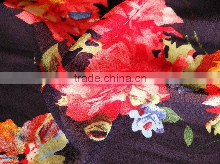 chiffon evening dress made of polyester fabric on hot sale