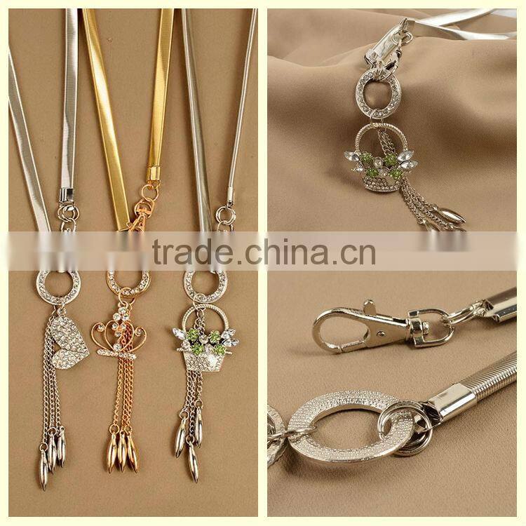 Chain silver flower basket diamond captive belly chains waist chains