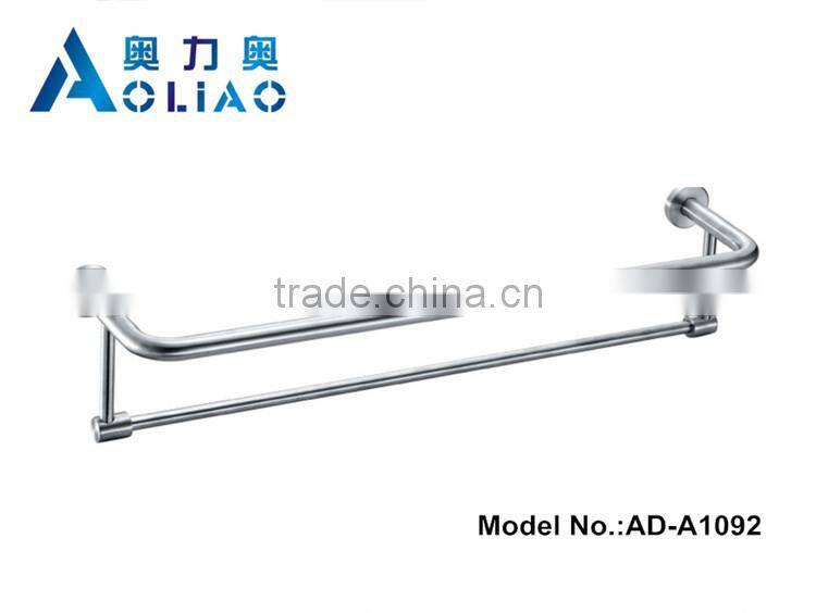 High quality hot sell Bathroom hardware accessory stainless steel wall-mounted bathroom double rod towel rack