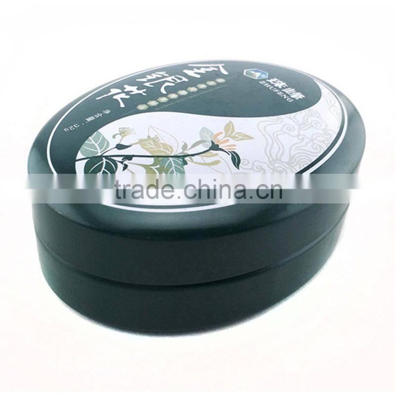Wholesale Oval shape tin candy box /mint candy cantainer