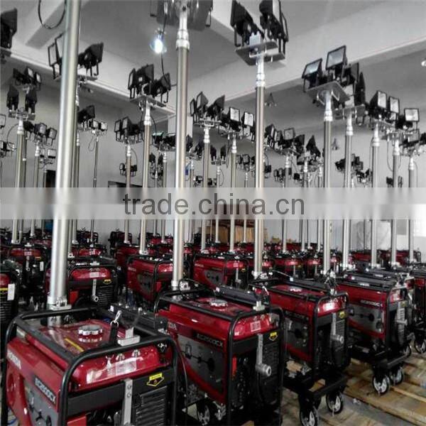 2016 hengwang High brightness 3 year warranty yanmar mobile tower light with cheap price