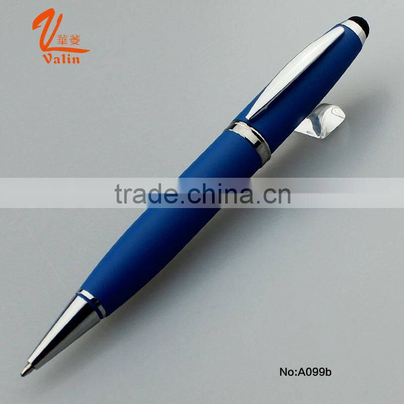Diamond head black metal ball pen roller pen for promotional stationary