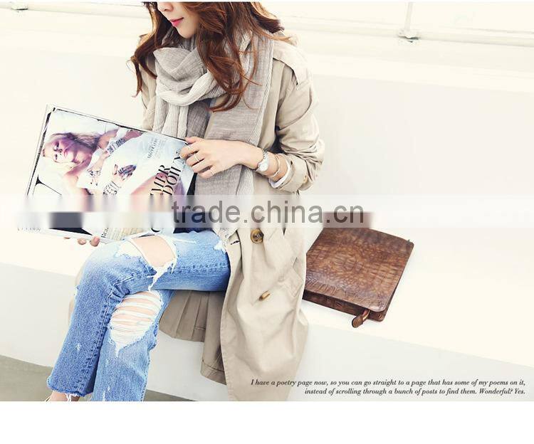 New Arrvial Korean Fashion Wrinkle Woven Striped Woman Linen Scarf