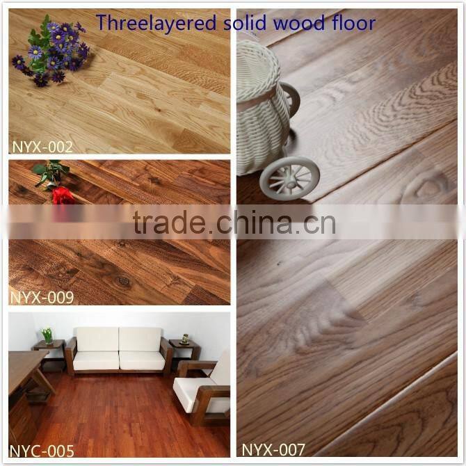 Three layer solid wood flooring ENGINEERED OAK WOOD