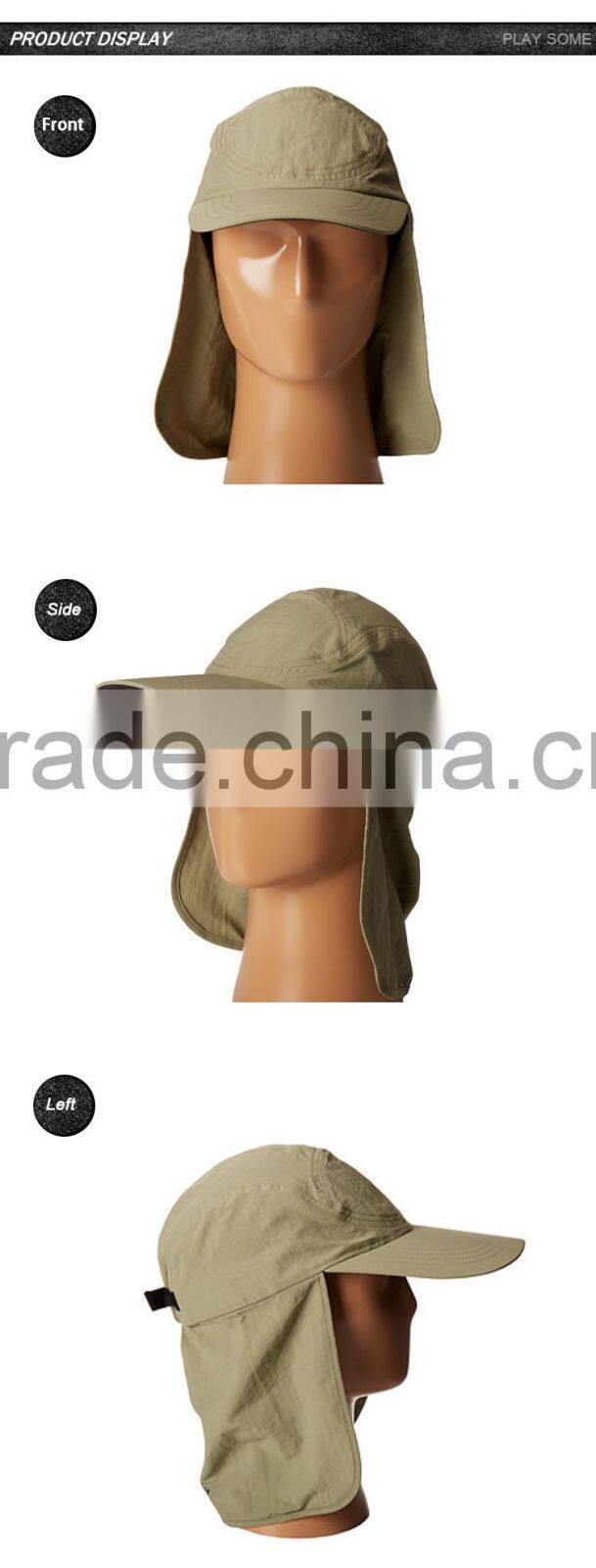 Microfiber lampshade neck cover flap legionnaire campaign mosquito net outdoor hat