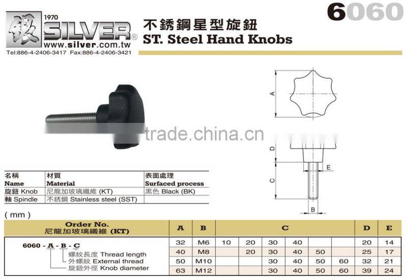 For Food Sealing and Processing Machine Stainless Steel Hand Knob
