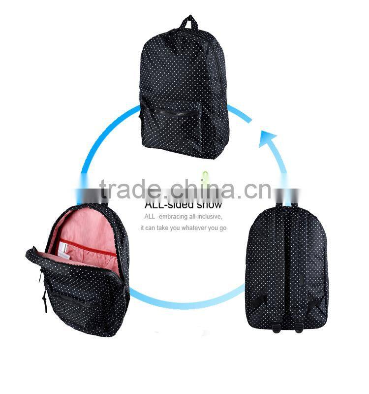 high quality small quantity order design your logo cute backpack for high school girls