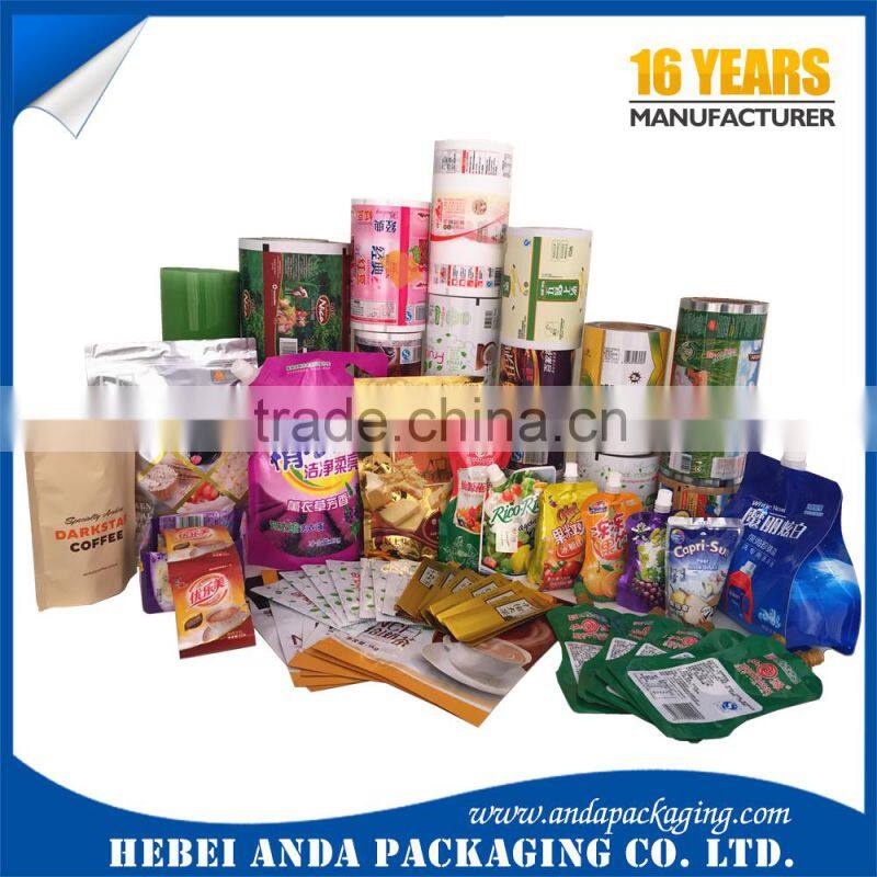 Aluminum foil food packaging bag film/ Plastic printed food laminated packing film roll
