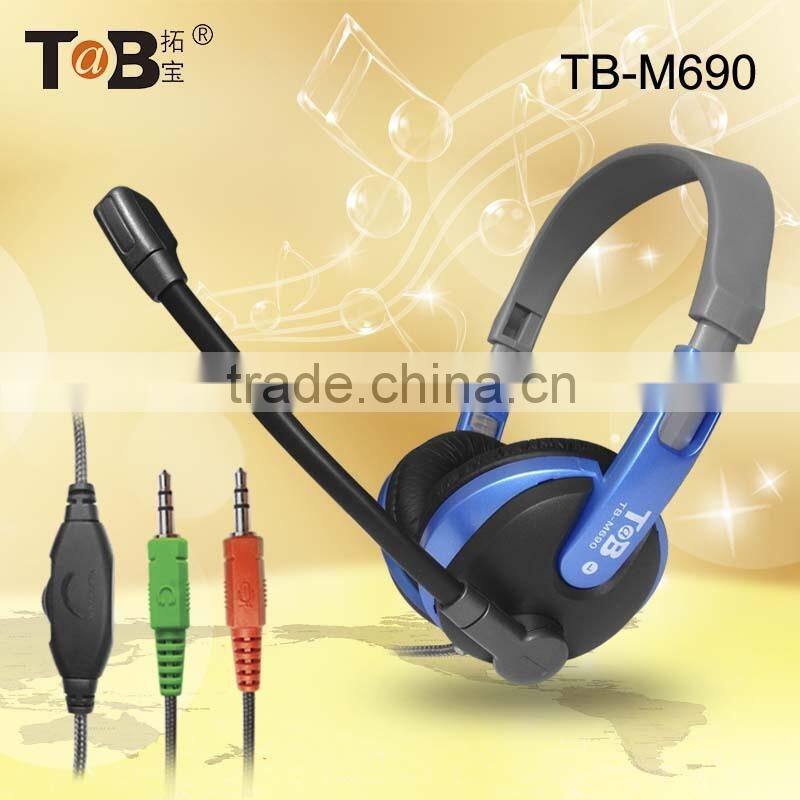Custom designed headphone manufacturers adjustable fashion modeling headphone with detachable mic for computer