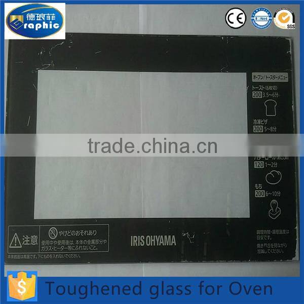 The most safe customized printing clean oven door glass cut to size