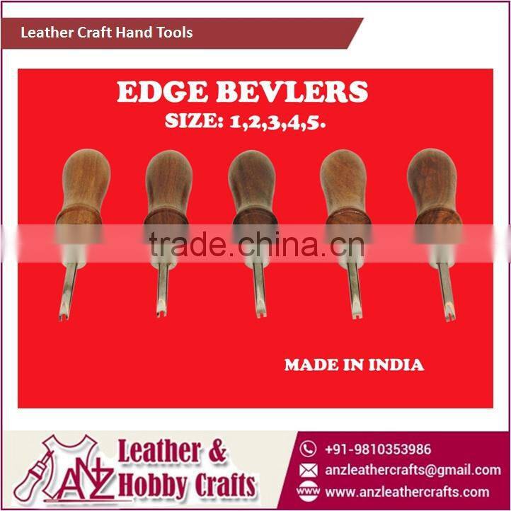 Leather Crafting Edge Beveler used to Bevels and Rounds off Edges of Leather
