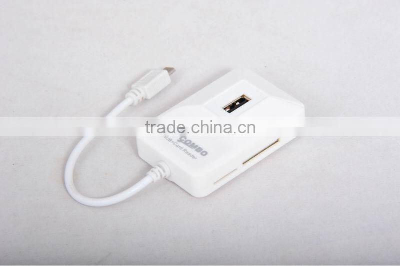 Micro USB 2.0 Hub OTG Card Reader Combo for Samsung I9500 I9220