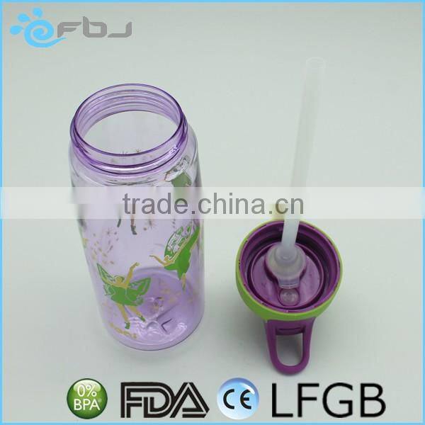 700ml Plastic Straw Drinking Bottle with silicone nozzle