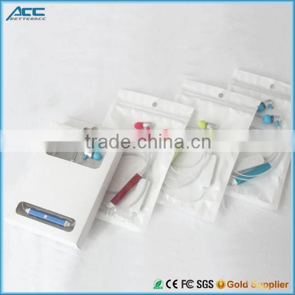 Factory Supply In-ear Music LED Earphone with mini jack Microphone