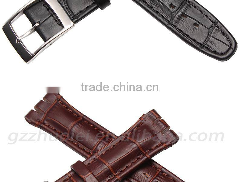 17|19mm high quality Calfskin leather Men and women's leather Watch strap wholesale 3PCS