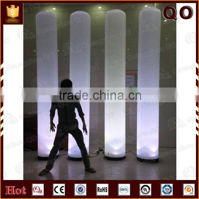 Newest style different size color changed promotion inflatable light tube