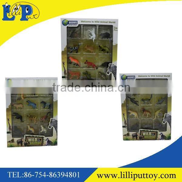 Funny wild aniaml antelope toy set with window box