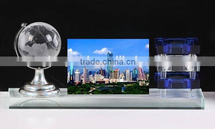Crystal Office Table Set crystal Pen Holder card holder Table Decoration