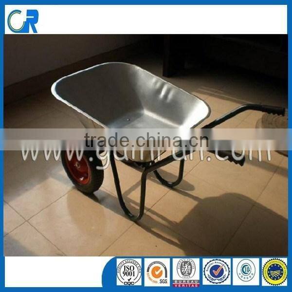 China supplier double wheels steel tray wheelbarrow