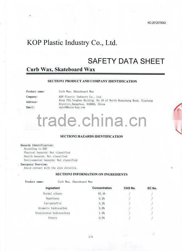 skateboard sliding wax