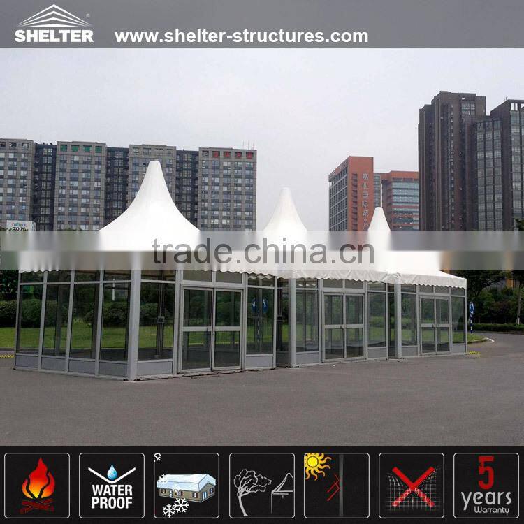 glass wall pagoda tent 8x8