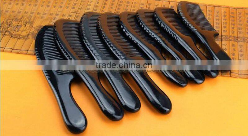 Real Cow OX Horn Hair Comb with Handle