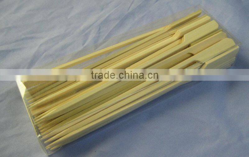 Bamboo flat skewer for BBQ with 20cm, 25cm, 30cm long size, food safe bamboo stick