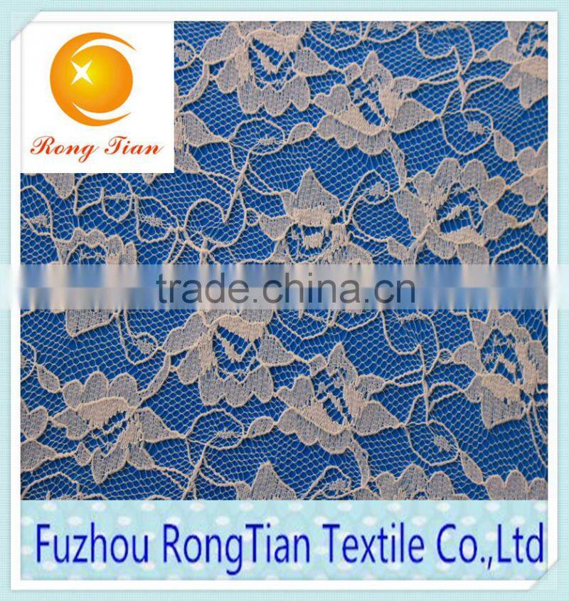 100 Polyester white gauze thin lace fabric for African clothing