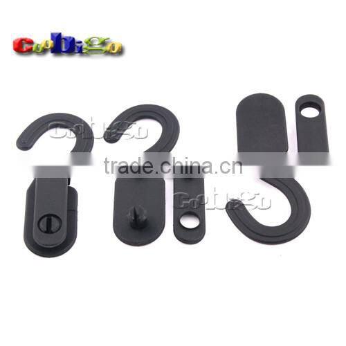 89*38mm Black Plastic Foldable Snap Hook Backpack Strap Buckle #FLC252-B