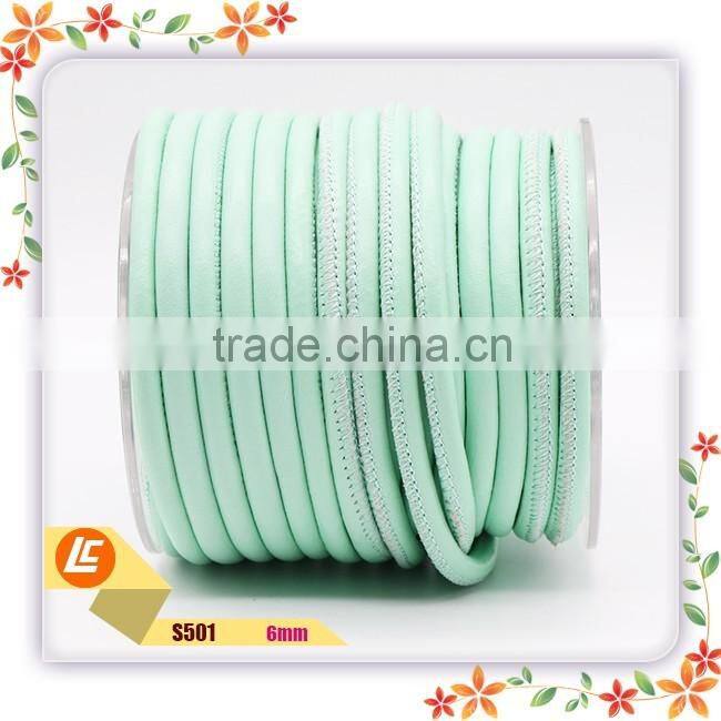 Fashion colorful Nappa 6mm sheepskin leather cord